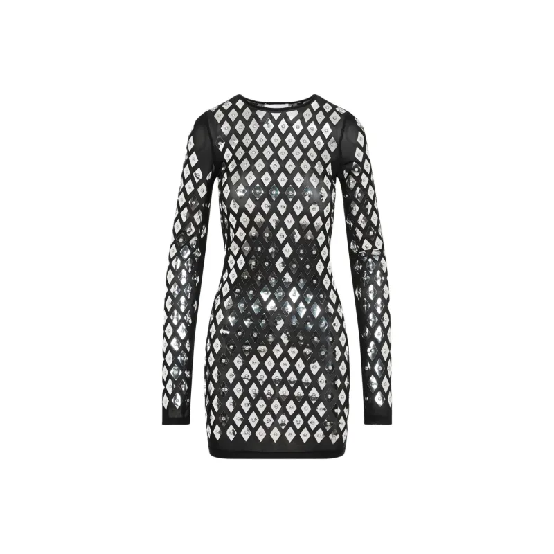 Paco Rabanne Metallic Effect Mini Dress-0