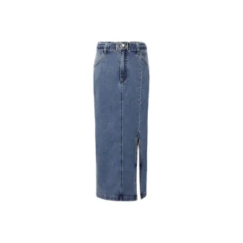 GUESS Denim Long Skirts Women's Blue