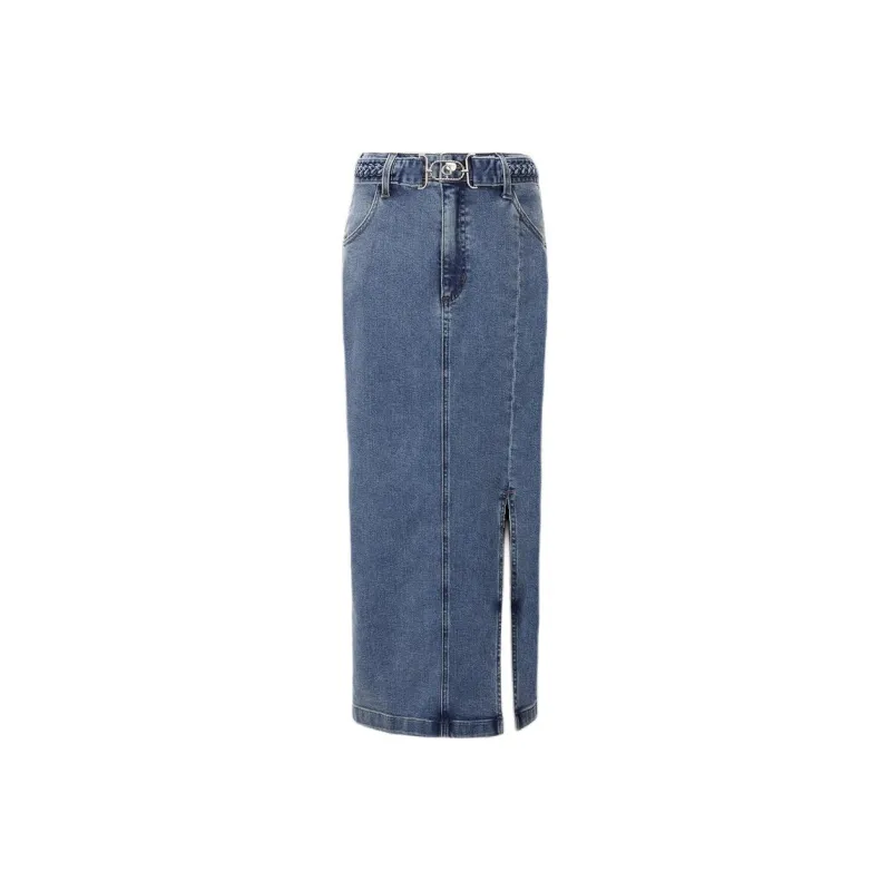 GUESS Denim Long Skirts Women's Blue-0