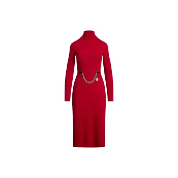 LAUREN RALPH LAUREN FW24 Long-Sleeved Dresses Women's Red