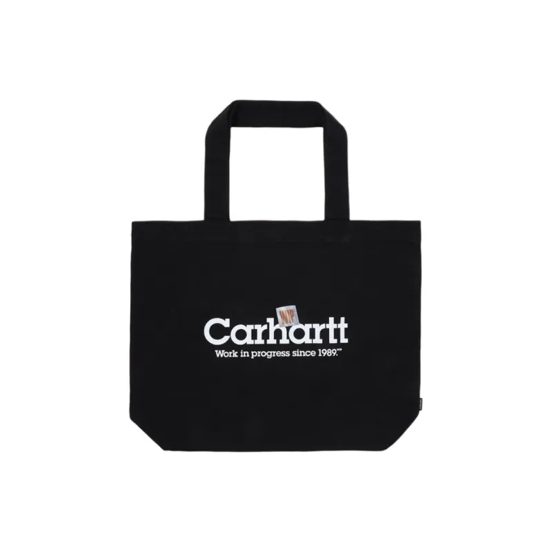 Carhartt WIP Cotton Tote Bag, Shopping Bag, Handbag Unisex Black-0