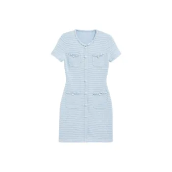 Bebe SS24 Short Sleeved Dress Women's Blue