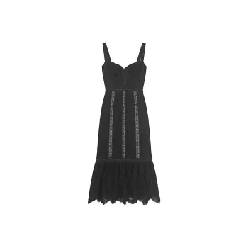 Self portrait Slip Dresses Women's Classic Black
