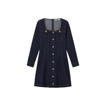 Levi's Long Sleeved Dresses Women's Navy Blue