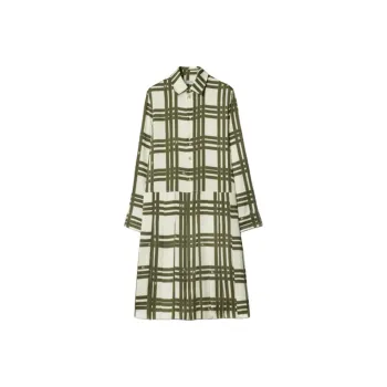 Burberry Long Sleeved Dresses Women's Green