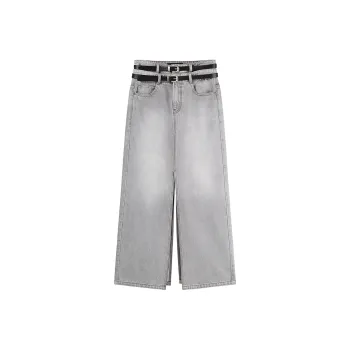 Miss Sixty Denim Long Skirts Women's Light Gray