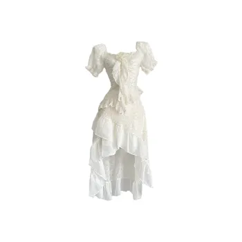 Nooidea Official Short Sleeved Dress Women's Apricot