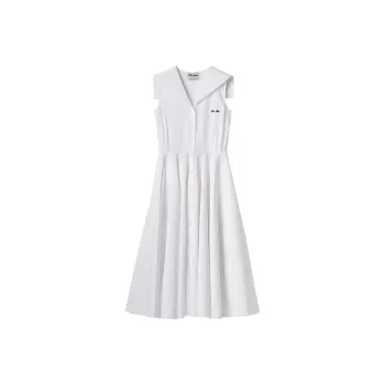 MIU MIU Sailor Collar Sleeveless Mini Dress