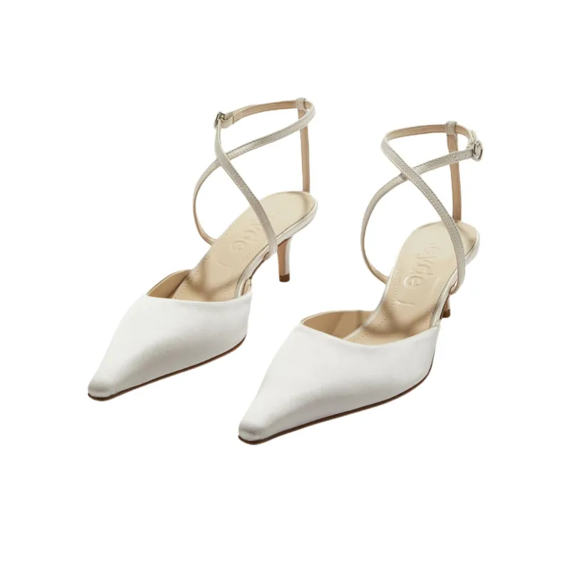 Aeyde Salome Slim Heel High Heels 5.5cm Women's White-2