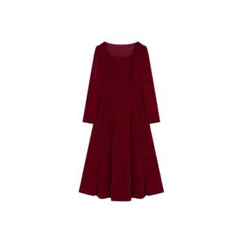 XWI Long Sleeved Dresses Women's Burgundy