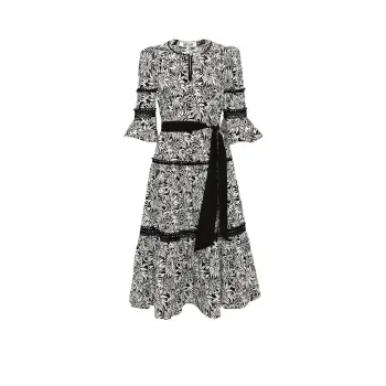 DVF Diane Von Furstenberg Long-Sleeved Dresses Women's Black