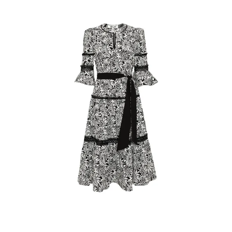 DVF Diane Von Furstenberg Long-Sleeved Dresses Women's Black-0