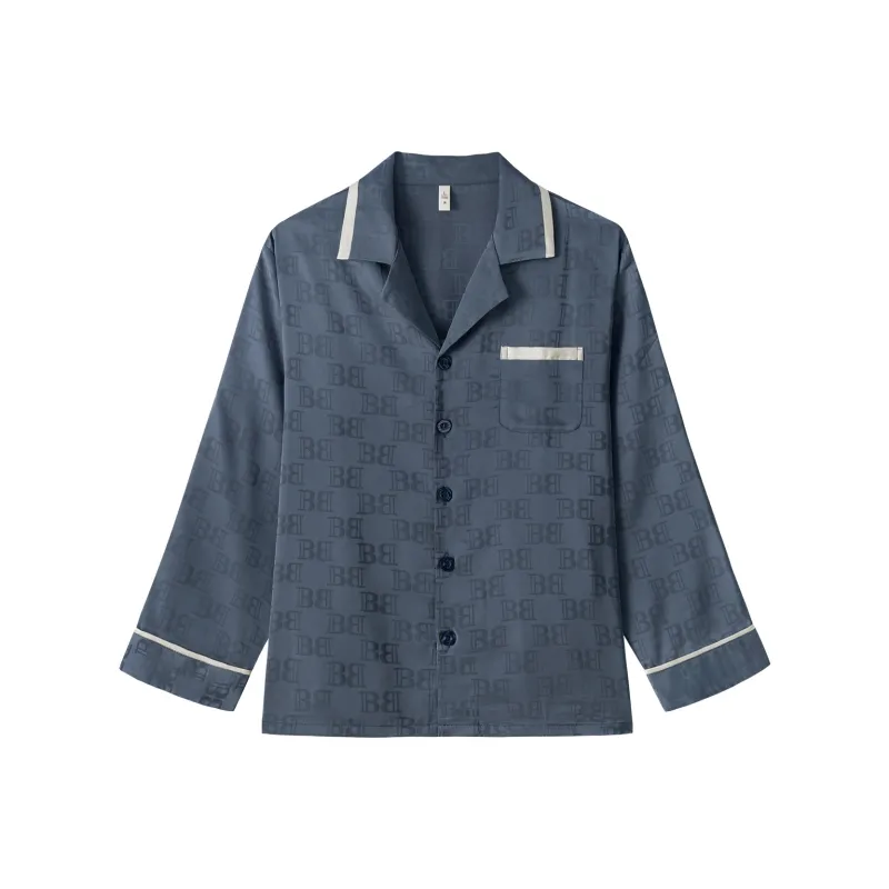 Shanghai Story Pajama Set Men's Blue Gray-4