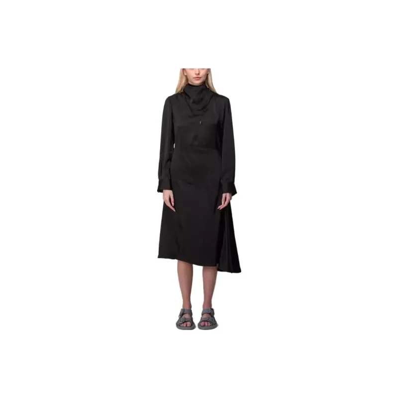 JIL SANDER Long Sleeved A Line Cut Out Detailed Dress-0