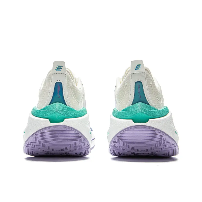 LiNing Shadow 3 ESSENTIAL Cushioning Support Rebound Low Top Casual Running Shoes Women's White Blue Purple-5