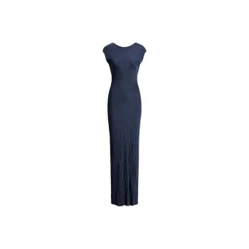 Polo Ralph Lauren Crinkled Satin Short-sleeve Gown