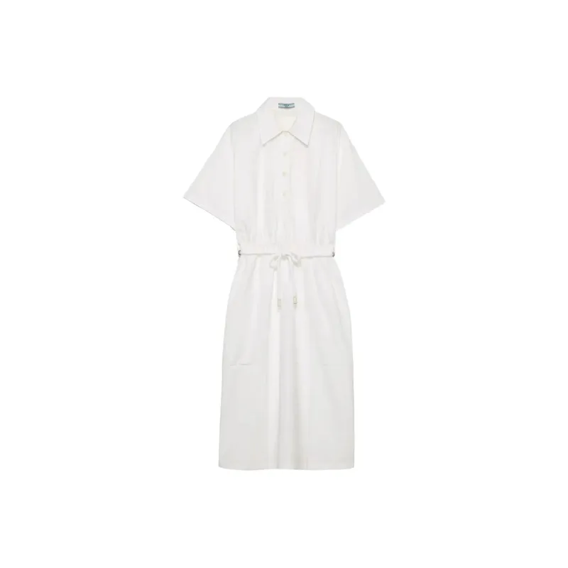 PRADA Short-Sleeved Drawstring Dress-0