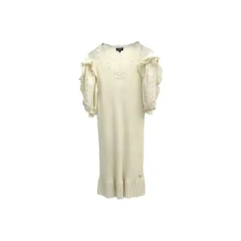 CHANEL 21A Long Sleeved Dresses Women's Yellow