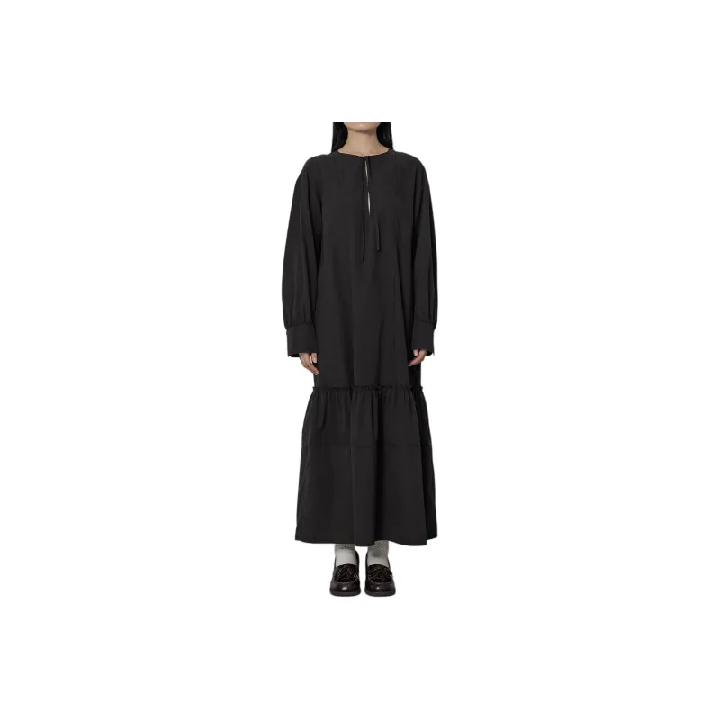 PUBLIC TOKYO FW24 Long Sleeved Dress Women's Black-0