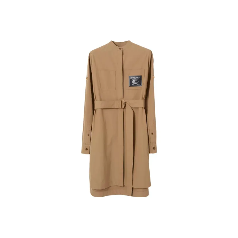 Burberry SS23 Long-Sleeved Dresses Women's Camel-0