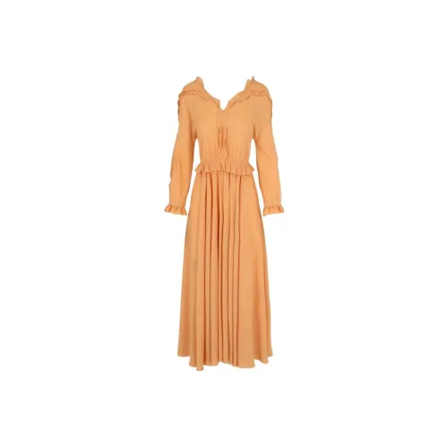 Bottega Veneta Long-Sleeved Dresses Women's Orange