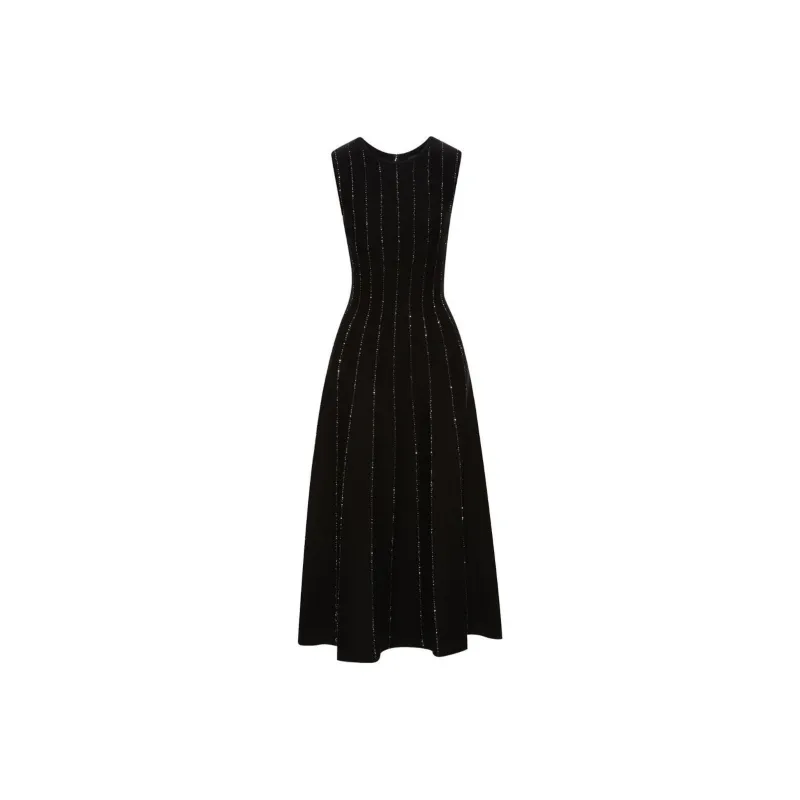 Oscar De La Renta Sequin-embellished Sleeveless Midi Dress-0