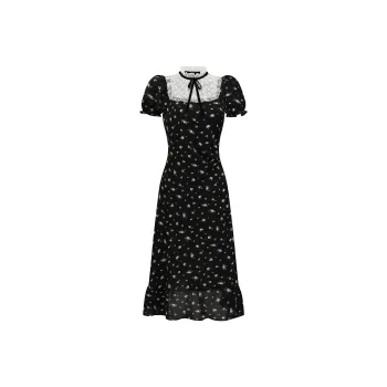 FIAWANG Short Sleeved Dress Women's Black