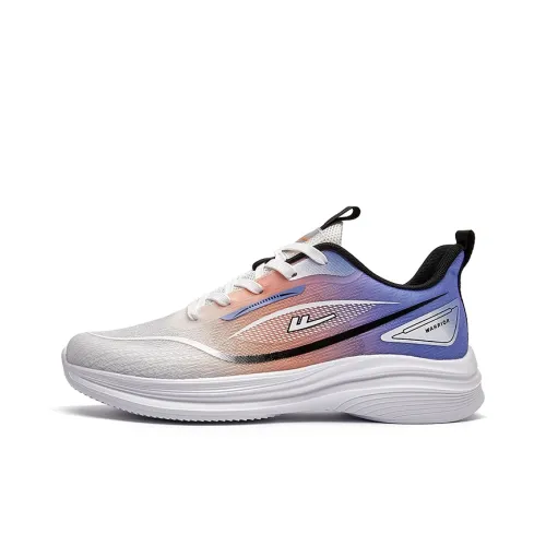 Warrior Rebound Abrasion Resistant Breathable Low Top Running Shoes Men's White Purple Orange