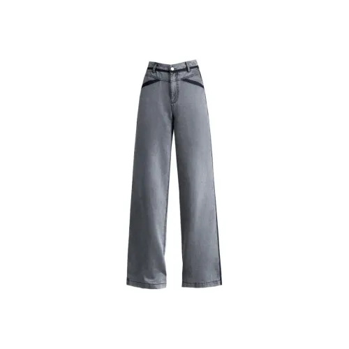 You Cow Me Pants Jeans Women's Black Gray