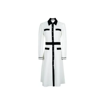 MISSSHINE Long Sleeved Dresses Women's White