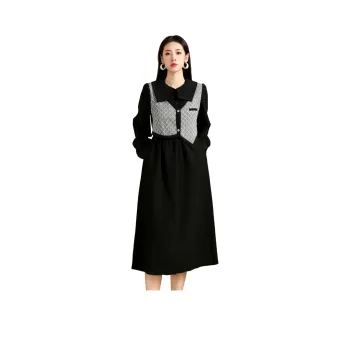 SMEN Long Sleeved Dresses Women's Black