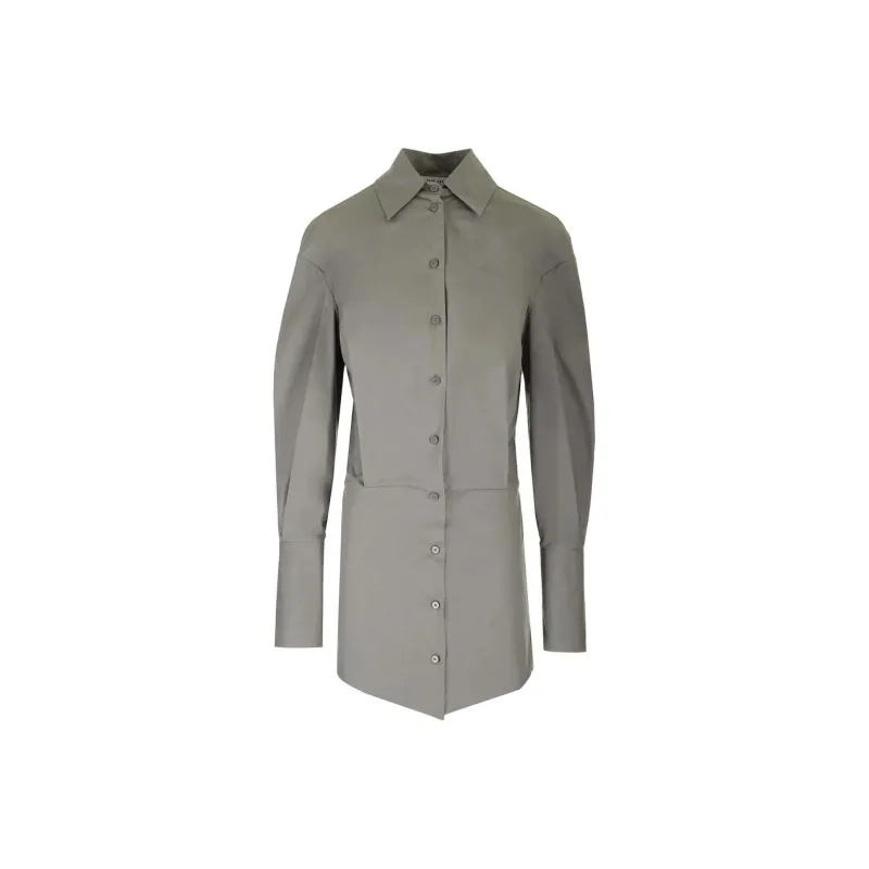 The Attico Asymmetric Mini Shirt Dress-0