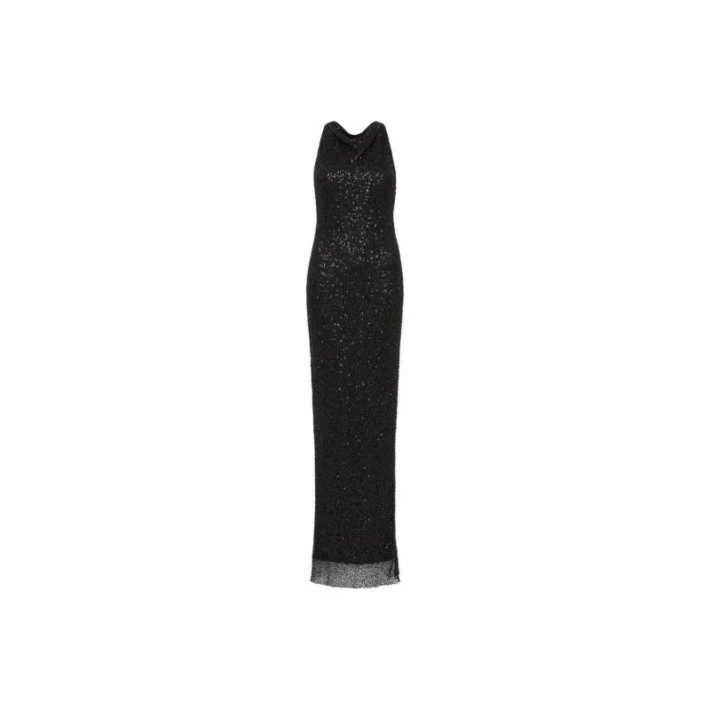 Rebecca Vallance Nixie Sequin embellished Halterneck Gown-0
