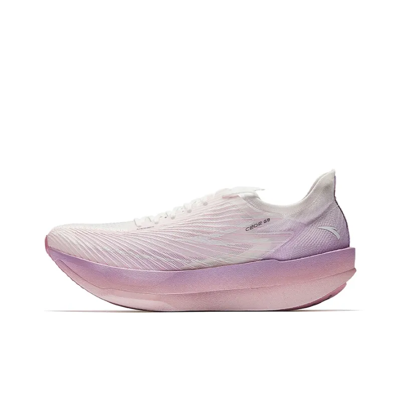 Anta C202 G9 Anti Slip Wear Resistant Low Top Casual Running Shoes Men's White Purple-0