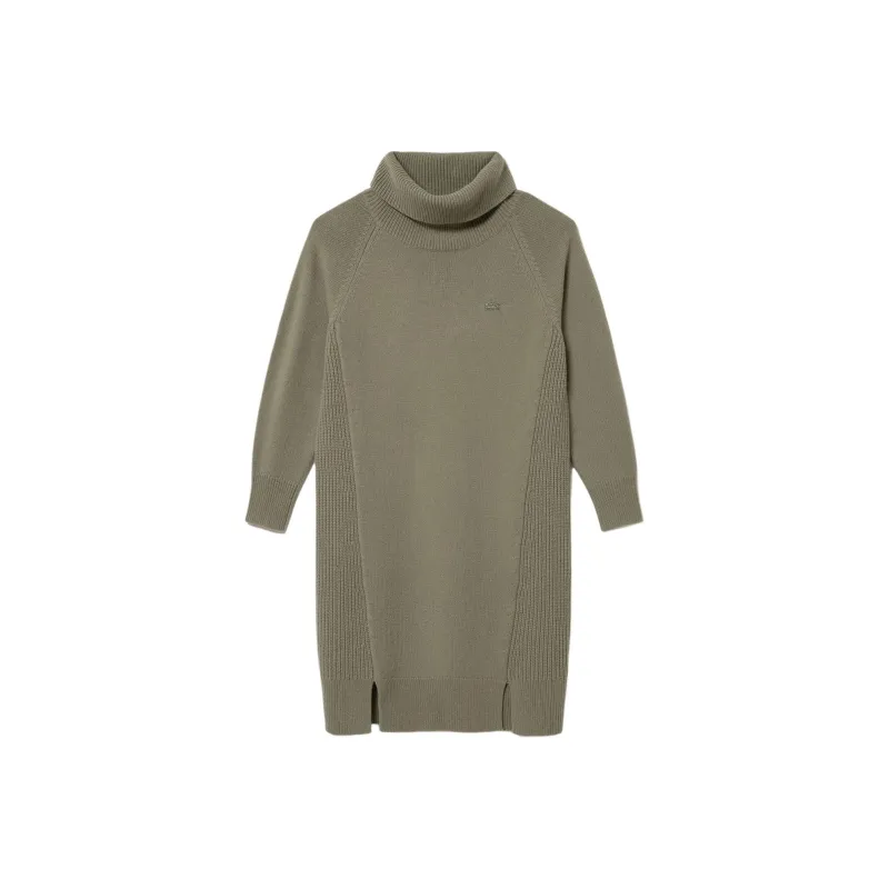 LACOSTE Long Sleeved Dresses Women's Khaki-0