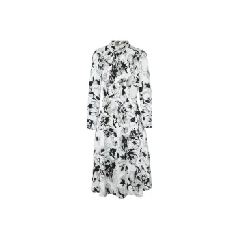 BBLLUUEE Long Sleeved Dress Women's White/Black