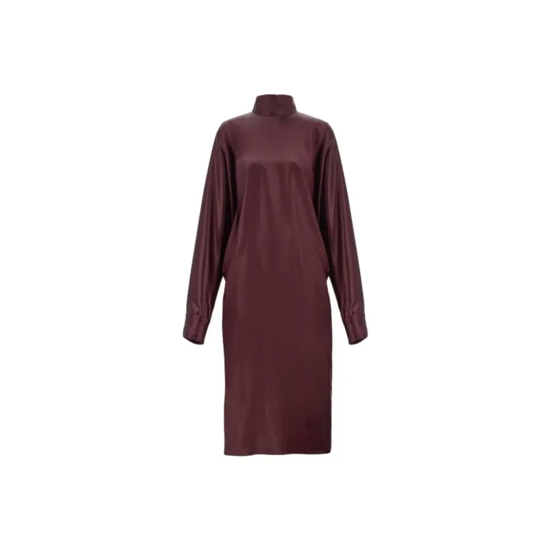 Ferragamo Satin High neck Dress-0