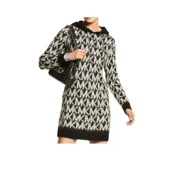 MICHAEL KORS SS23 Long Sleeved Dress Women's Black