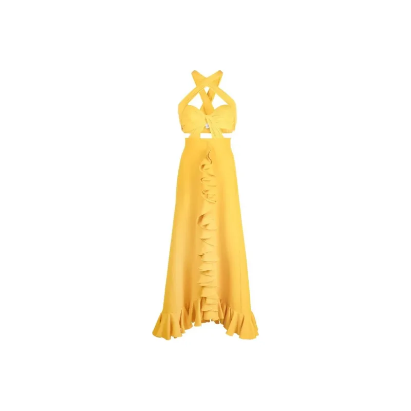 GIAMBATTISTA VALLI Sleeveless Dress Women's Yellow-0