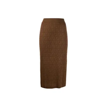 FENDI Casual Short Skirts Women's Brown