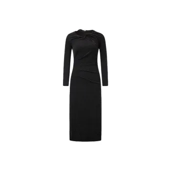 KARL LAGERFELD FW24 Long Sleeved Dress Women's Black