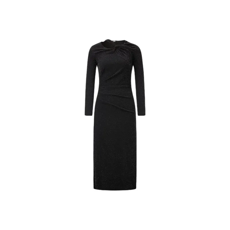 KARL LAGERFELD FW24 Long Sleeved Dress Women's Black-0