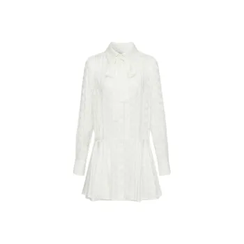 MSGM FW24 Long Sleeved Dresses Women's Cream