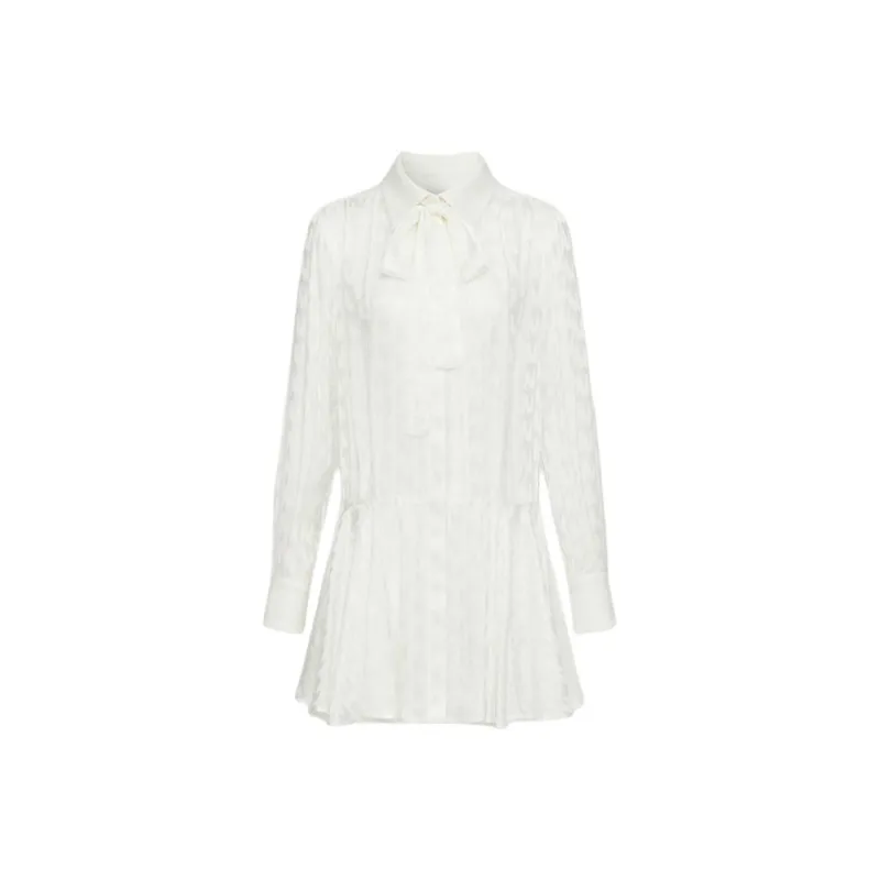 MSGM FW24 Long-Sleeved Dresses Women's Cream-0