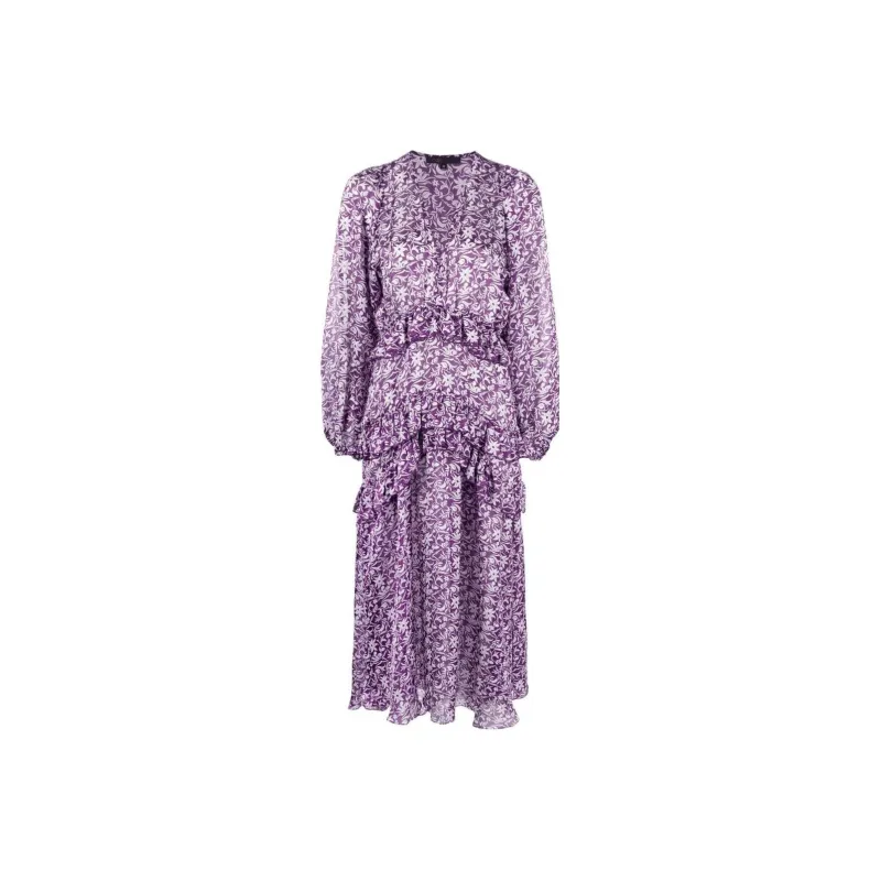 Maje Long-Sleeved Dresses Women's Purple-0