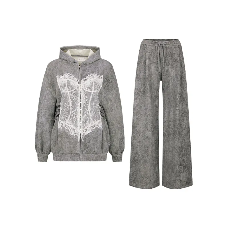 Girly Fancy Club Casual Suit Women's Dark Gray-0