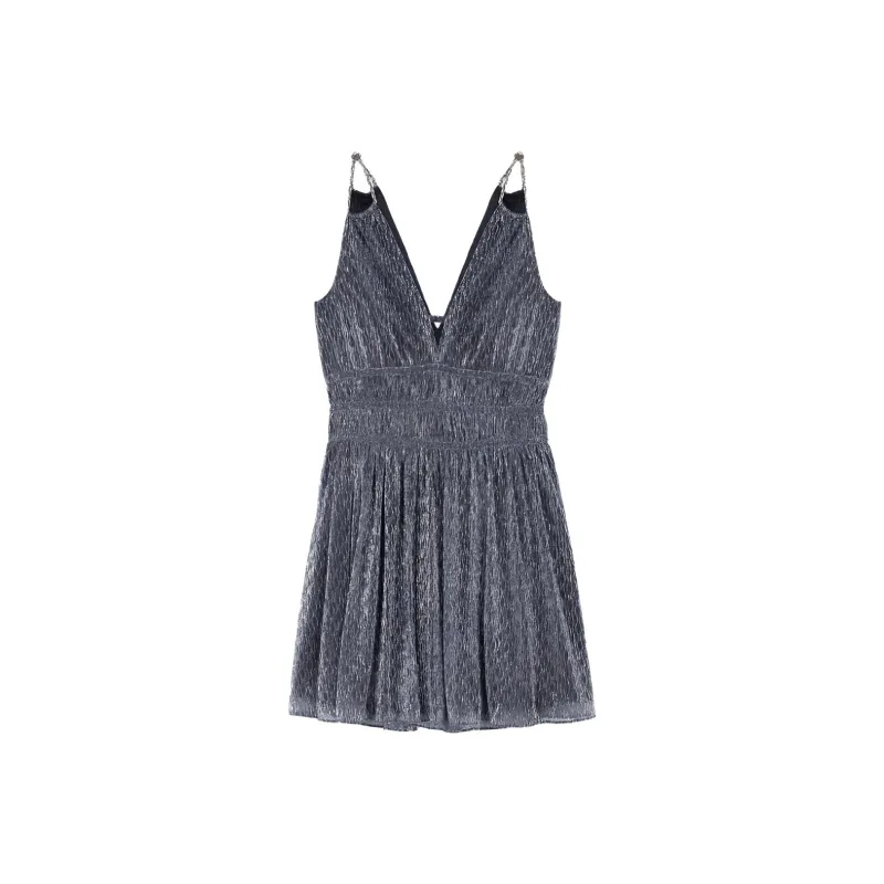 Maje Slip Dresses Women's Silver-0