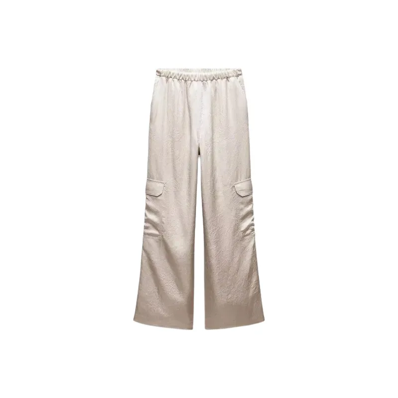ZARA ZW Series Cargo Pants Women's Yellow-0