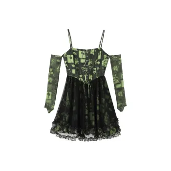 PHORM Slip Dresses Women's Mustard Green