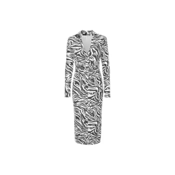 Rotate Zebra print Sequinned Dress